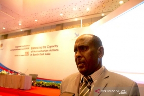 Kepala Operasi UNOCHA untuk Wilayah Asia-Pasifik, Muktar Ali Farah, saat ditemui di sela-sela pertemuan &quot;Regional Conference on Humanitarian Assistance: Enhancing the Capacity of Humanitarian Actions in South-East Asia&quot; di Jakarta, Kamis (8/8/2019).