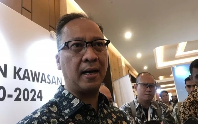 Menteri Perindustrian Agus Gumiwang Kartasasmita. (ANTARA/ Sella Panduarsa Gareta)