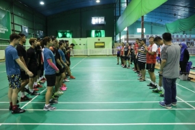 Tim bulu tangkis Indonesia untuk Piala Sudirman 2019 mulai menjalani sesi latihan teknik bersama di Nanning, Cina, Kamis (16/5/2019) (Tim Humas PBSI)