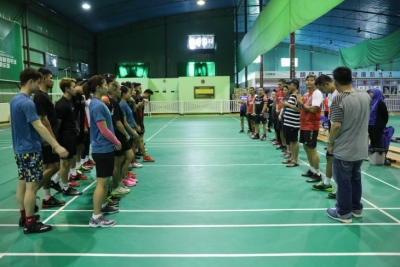 Tim bulu tangkis Indonesia untuk Piala Sudirman 2019 mulai menjalani sesi latihan teknik bersama di Nanning, Cina, Kamis (16/5/2019) (Tim Humas PBSI)