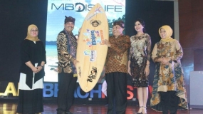 Menteri Pariwisata, Arief Yahya didampingi Plt Bupati Malang, HM Sanusi, membuka secara resmi event Malang Beach festival 2019, di Gedung Sapta Pesona, Kementerian Pariwisata, Jakarta Pusat, Kamis (21/3/2019).   Artikel ini telah tayang di Wartakotalive dengan judul Malang Beach Festival 2019 Gali Potensi Wisata Unggulan Di Kabupaten Malang, http://wartakota.tribunnews.com/2019/03/22