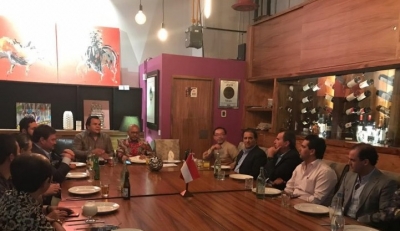 Duta Besar Indonesia, Cheppy T. Wartono saat Dinner Gathering dengan pengusaha Indonesia dan Meksiko dalam kerangka pameran ExpoPack 2019, Guadalajara, Meksiko, 11 13 Juni 2019 (Dokumentasi KBRI Mexico City)