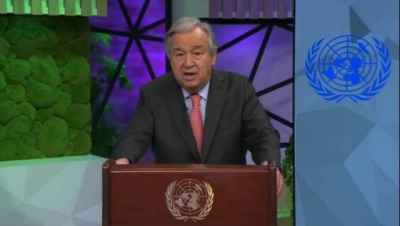 联合国秘书长提到了议会和立法者在防止气候灾难方面的重要作用