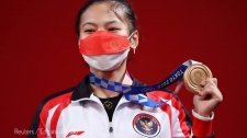 总统祝贺印尼在东京奥运会上获得第一枚奖牌
