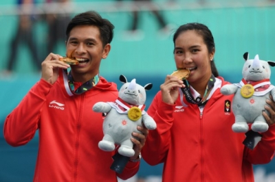 印尼赢得网球混双的金牌