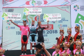 El ciclista griego Charalampos Kastrantas ganó la tercera etapa del Tour de Indonesia de 2018 en Banyuwangi