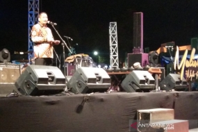 El Ministro de Turismo de Indonesia, Arief Yahya, durante un discurso en el Monumento al Ataque Público del 1 de marzo de Yogyakarta, el viernes (23/08/2019) por la noche.