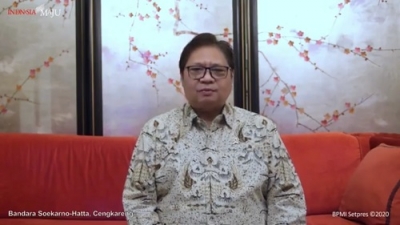 El ministro coordinador, Airlangga, es optimista de que la economía indonesia seguirá creciendo a pesar de las restricciones